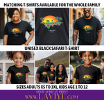 Boys Black African Safari Graphic Unisex T-shirt for Kids | ACCRA
