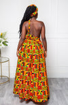 Kente African Print Multiway Infinity Maxi Dress - KENYA