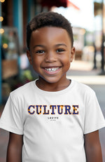 Little Boy's Unisex African Print Culture Slogan T-shirt | ENUGU