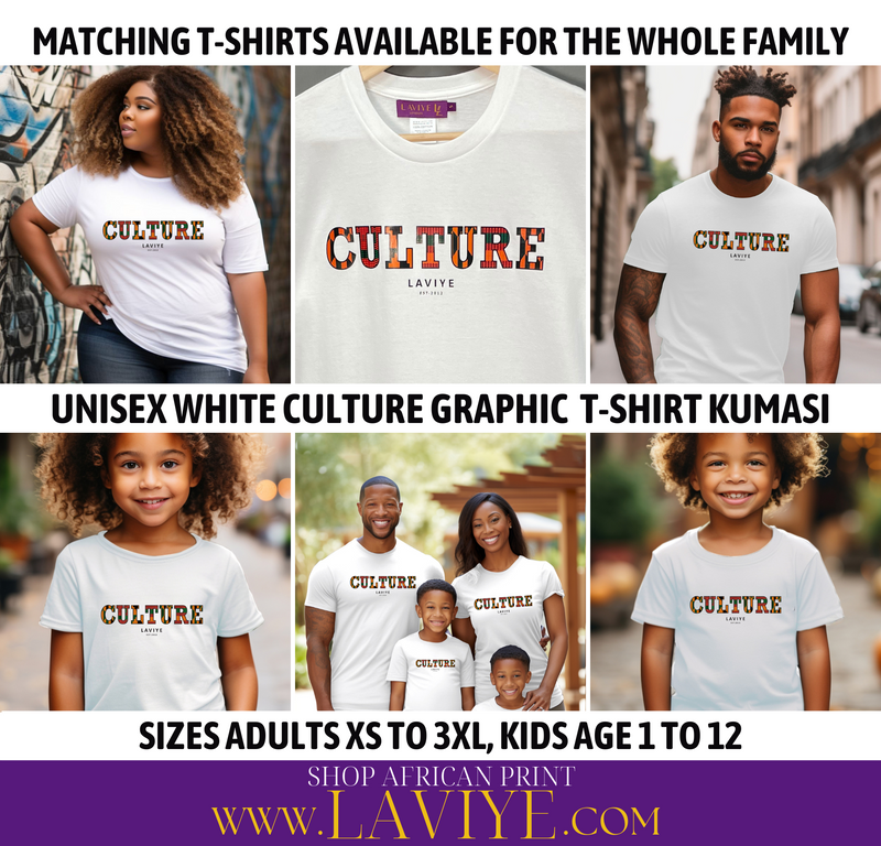 Unisex African Print Culture Slogan T-shirt | KUMASI