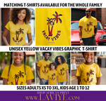 Mustard Vaycay Vibes African Print Short Sleeve Kids T-Shirt | CALABAR