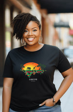 African Safari Graphic T-shirt Unisex African Print Black Shirt  | ACCRA