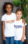 Blue Kids Unisex African Print Culture Slogan T-shirt | ENUGU