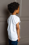 Blue Kids Unisex African Print Culture Slogan T-shirt | ENUGU