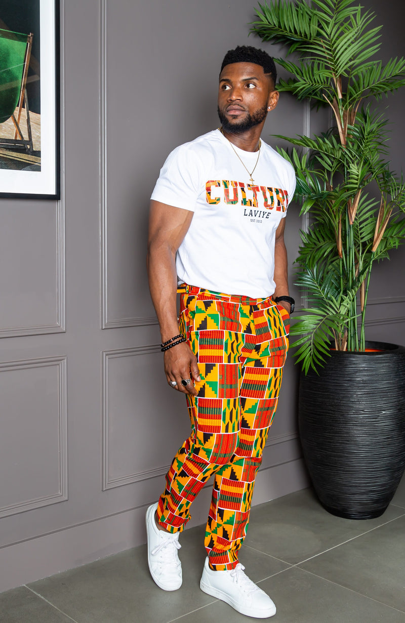 Men's African Print Culture Slogan T-shirt Unisex | KUMASI