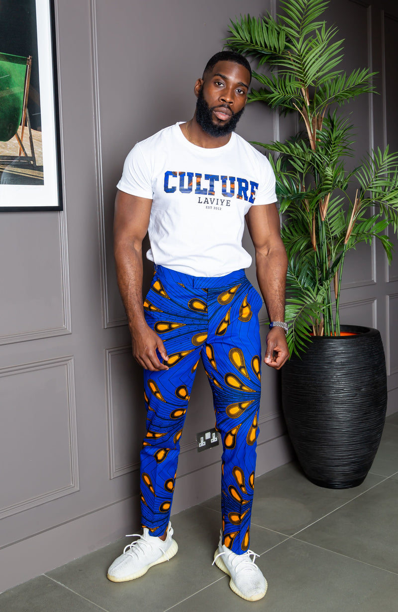 Men's African Print Culture Slogan T-shirt Unisex | ENUGU