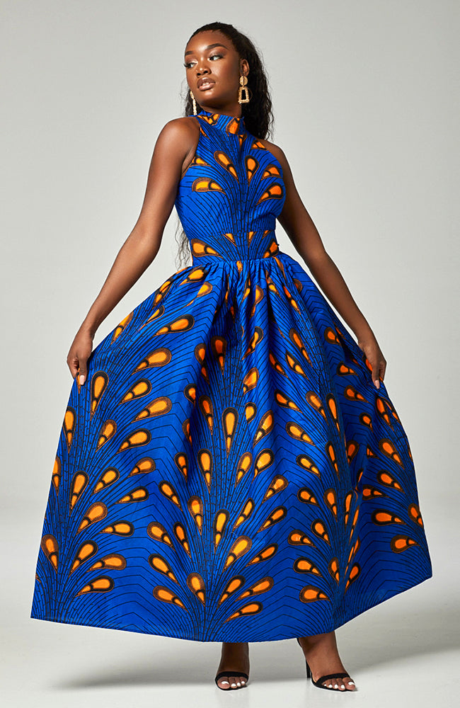 African Wax Print Maxi Dress L'AVIYE