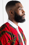 African Print Etibo Style Shirt | Long Sleeved Men's Ankara Shirt - CHARLES