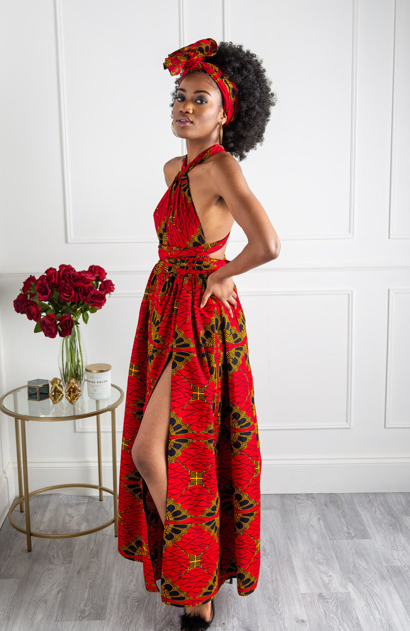 African Print Maxi Dresses  Traditional Infinity Maxi Dress