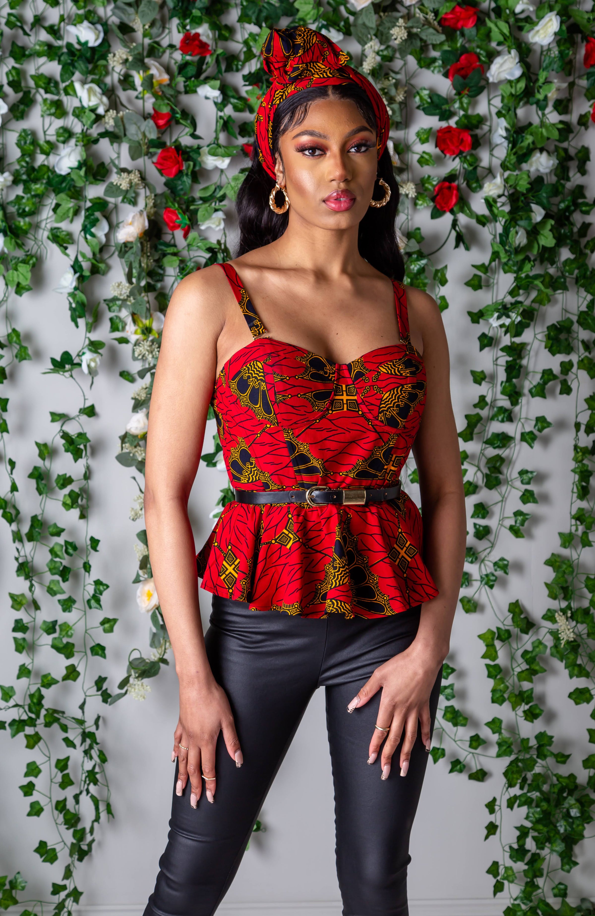 Ankara corset top with trousers  Ankara corset, Ankara corset top, African  inspired clothing