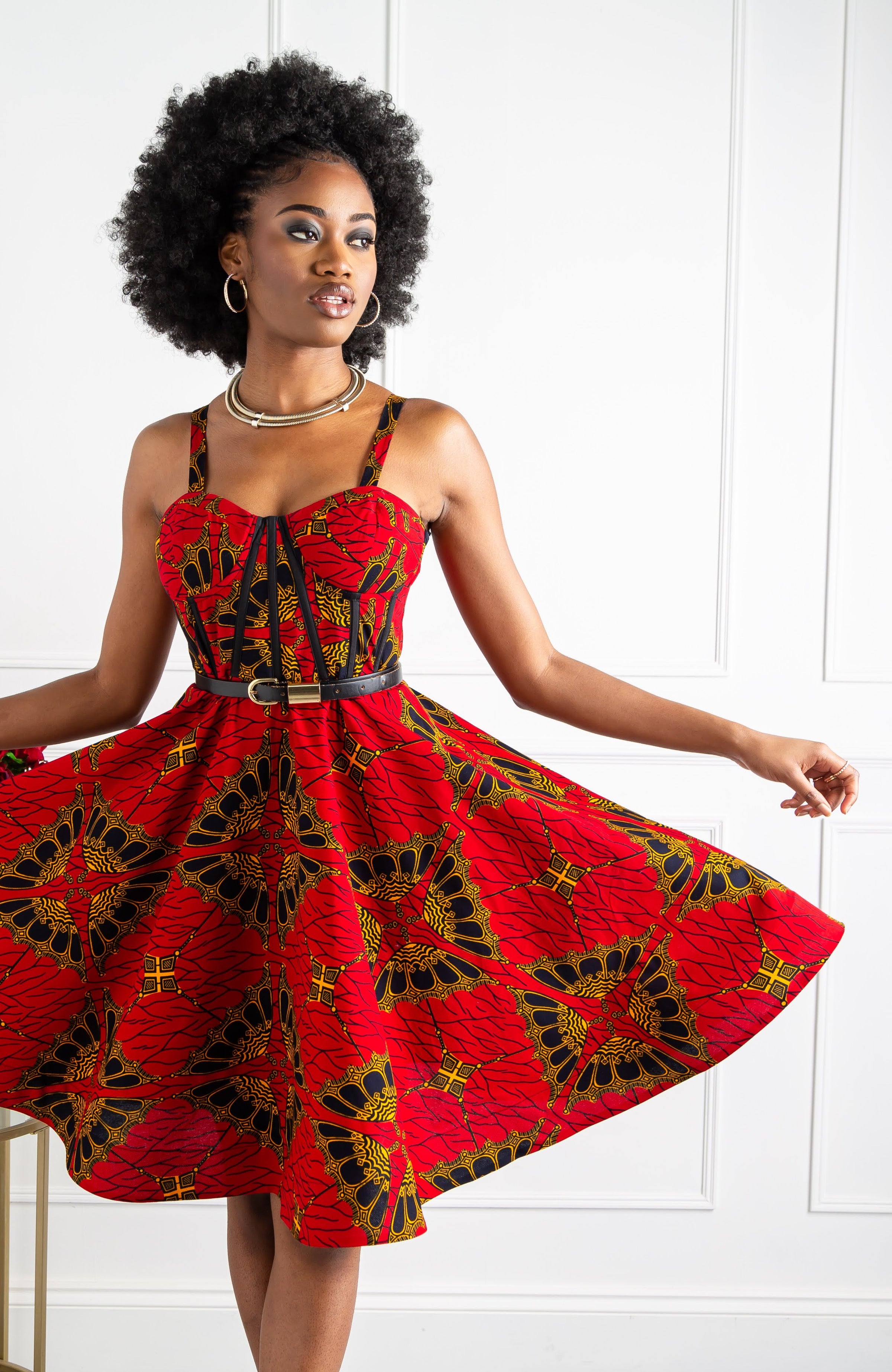  African corset dress, corset dress, ankara corset