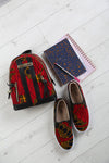 Women's Casual African Print Backpack - Red Ankara Backpack - CORDELIA