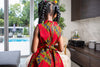 African Print Dress for Girls | Sleeveless Turtleneck Midi Dress for Girls - CORDELIA
