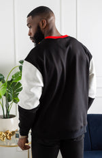 Men's Kente Crew Neck African Print Sweatshirt | V Block | KUMASI