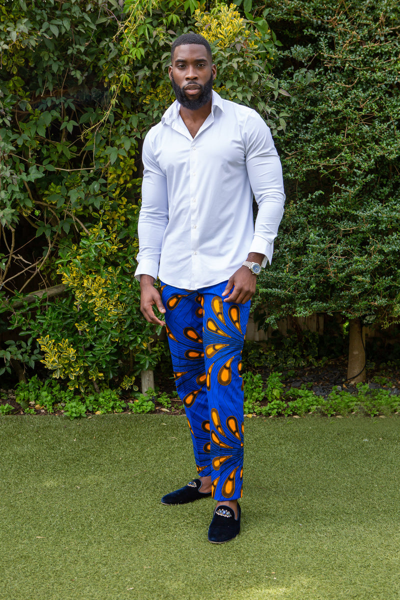 Mens African Print Pants  Ankara Fashion Tailored Fit Trousers for G   LAVIYE