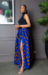 African Print Maxi Skirt & Long-sleeved Set | Ankara Top and Skirt - ELLA
