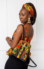 African Print Women Backpack - Stylish African Kente Backpack - KENYA