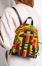 African Print Woman Backpack