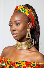 Traditional Kente African Print Headwrap - KENYA