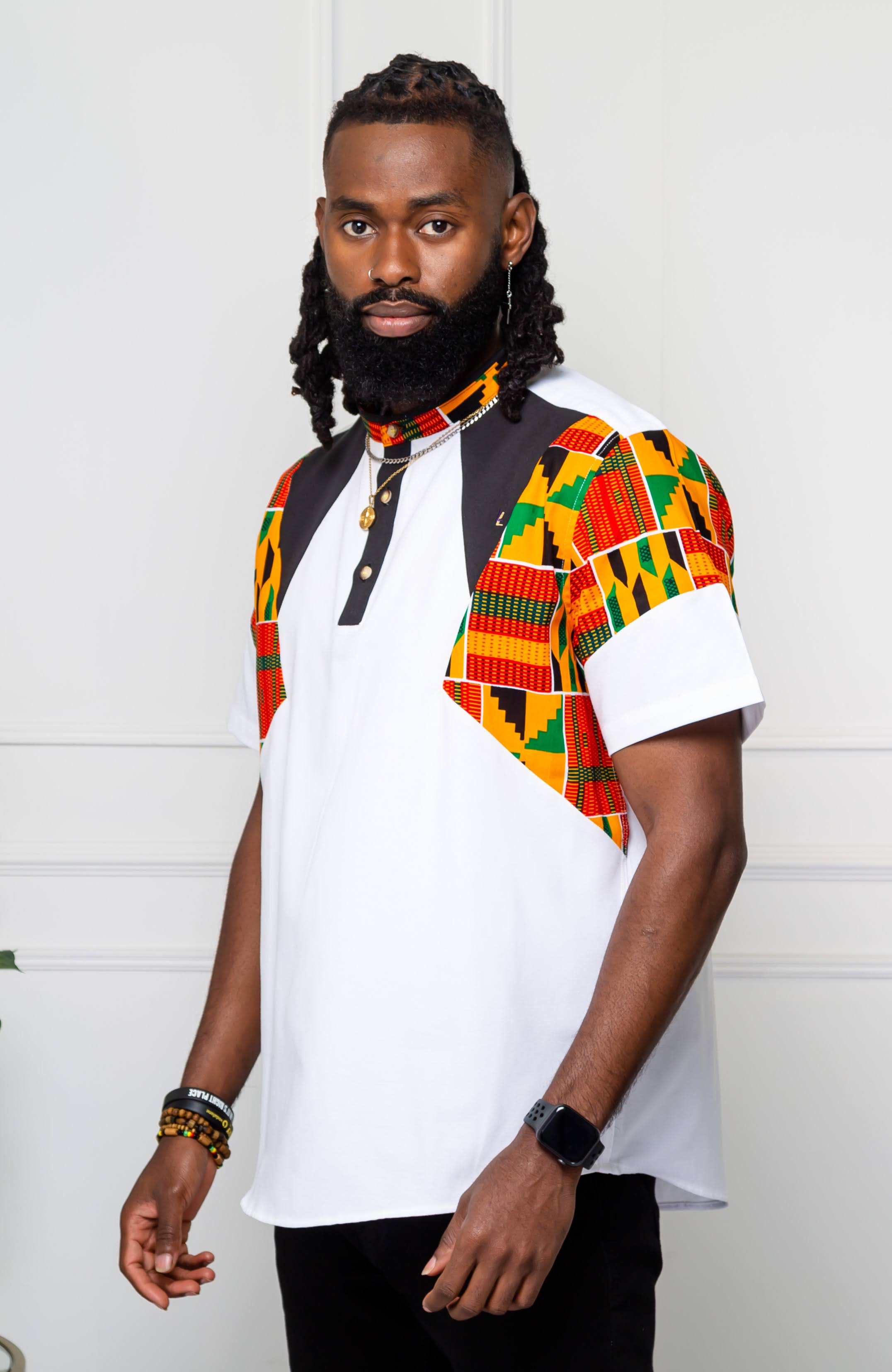 African Print Polo Shirt for Men | Kente Shirt for Men - Short Sleeve ...
