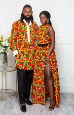 Long Length Etibo Shirt | African Print Etibo Shirt - KENDRICK