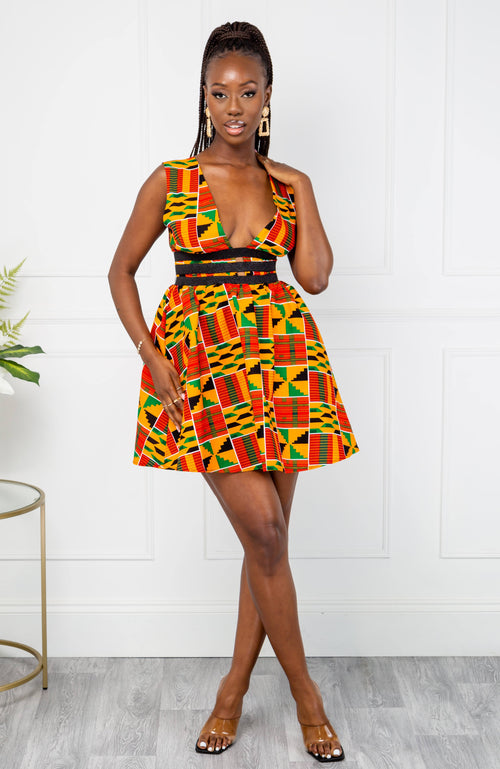 Kente Dresses, African Women Clothing, Women Fashion Dress, Kente