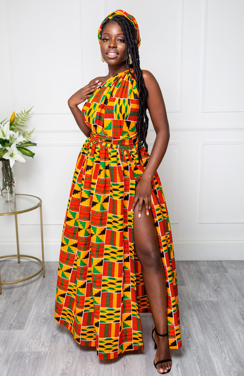 Kente African Infinity Maxi Dress - KENYA LAVIYE