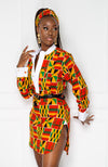 African Dress Shirt for Womens | Unisex Etibo Long Sleeved Shirt - KENYA