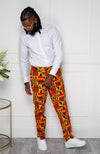Men's African Print Pants | Ankara Fashion Tailored Fit Trousers for Guys - KENDRICK
