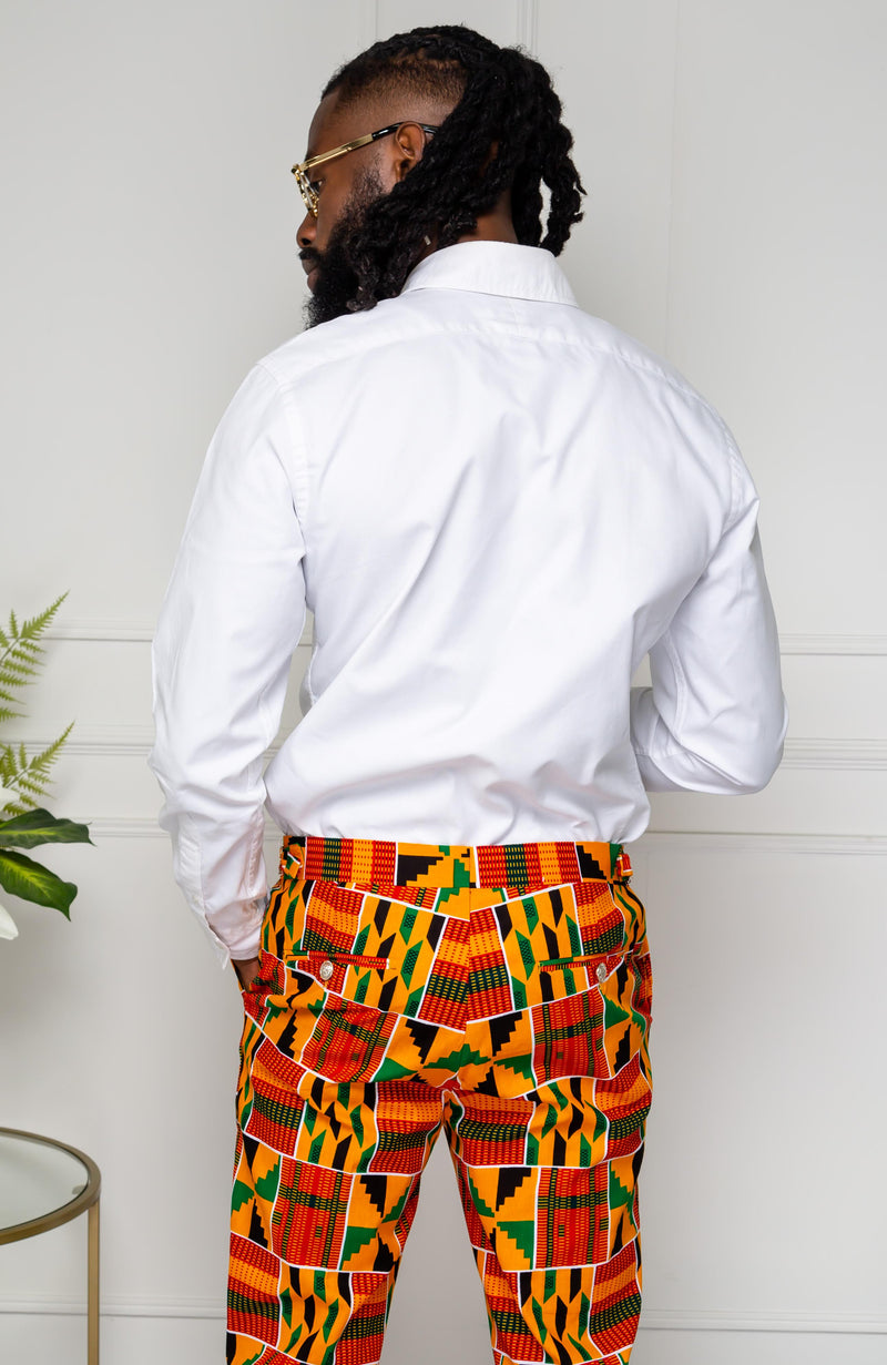 Men's African | Ankara Fashion Tailored Fit Trousers for – LAVIYE