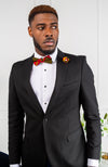 Handmade African Wax Necktie and Bow Tie Set - Wedding Tie Set 5 Pieces - ERICK