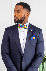 African Inspired Fashions Kente Bow Tie Set 4 Pieces - FRANCIS