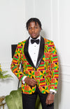 Tailored Fit Shawl Collar | African Print Blazer - KENDRICK