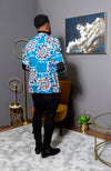 Men African Fashion - Tailored Fit Shawl Collar African Print Blazer for Men - GERALD