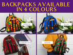 African Print Backpack - Ankara Fashion Women Casual Backpack - ELLA