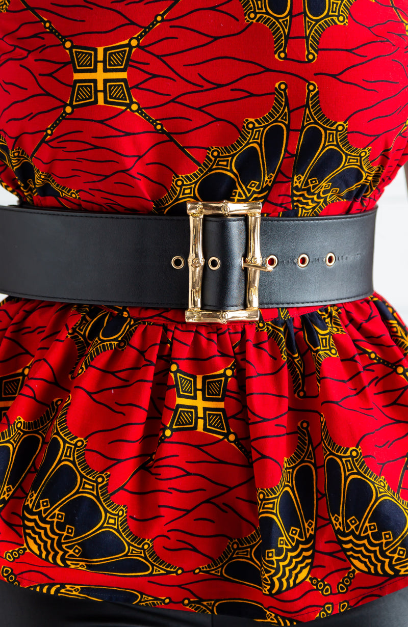 Peplum skirted Corset Belt -   African print clothing, African fabric  accessories, African fashion