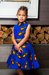 Girl's Occasion Dress | Turtleneck African Print Dress for Girls - ELLA