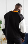 Men's African Print Crew Neck Sweatshirt | V Block Sweatshirt | ENUGU