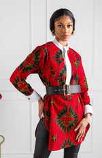 Womens African Dress Shirt | Unisex Etibo Style Long Sleeved Shirt - CORDELIA