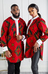 Womens African Dress Shirt | Unisex Etibo Style Long Sleeved Shirt - CORDELIA