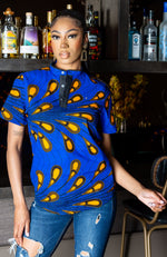 African Polo Shirt for Women | Unisex Ankara Short Sleeve Shirt - ELLA